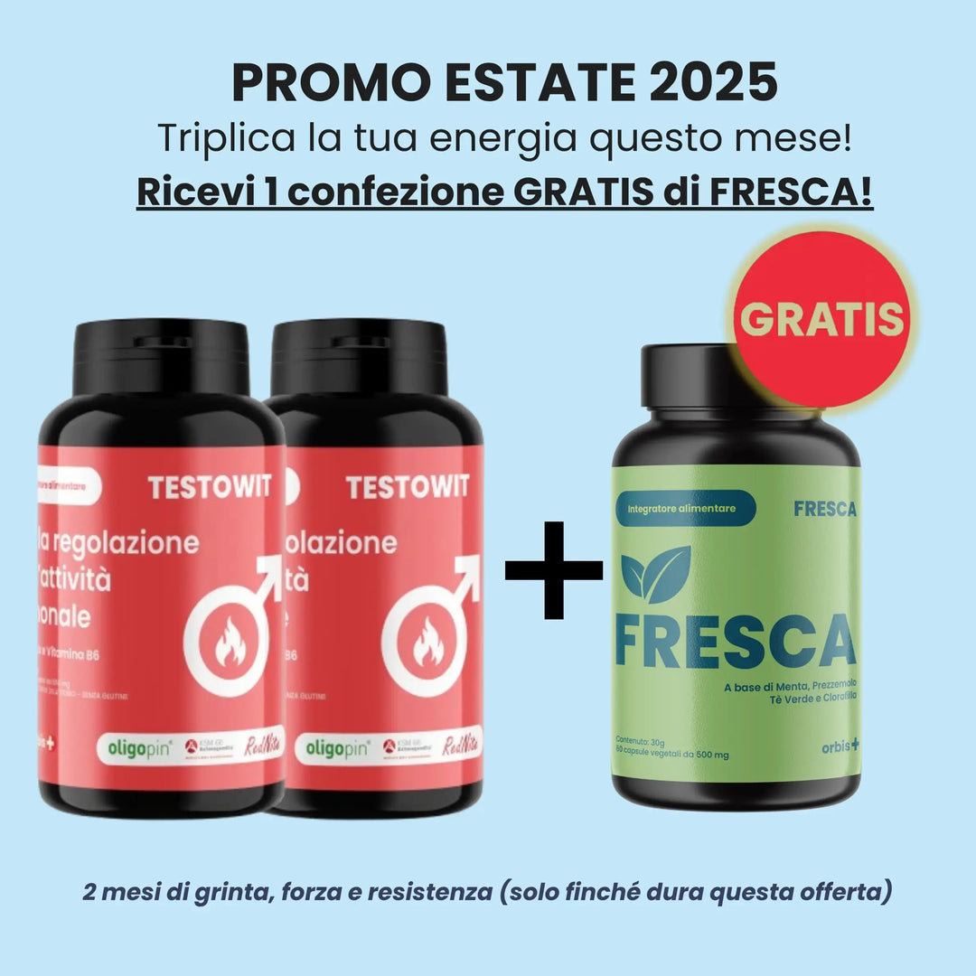 TESTOWIT - Hormonregulierung 120 cps - FREE FRESH Supplement PROMO! ORBIS Lebensstil