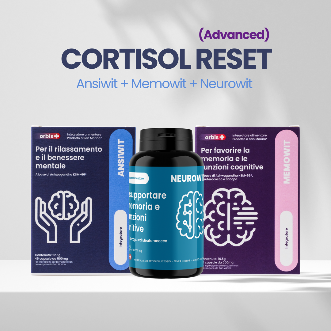 🌿 CORTISOL RESET (fortgeschritten): 2x ANSIWIT + 3x MEMOWIT + 2x NEUROWIT - ORBIS Lifestyle