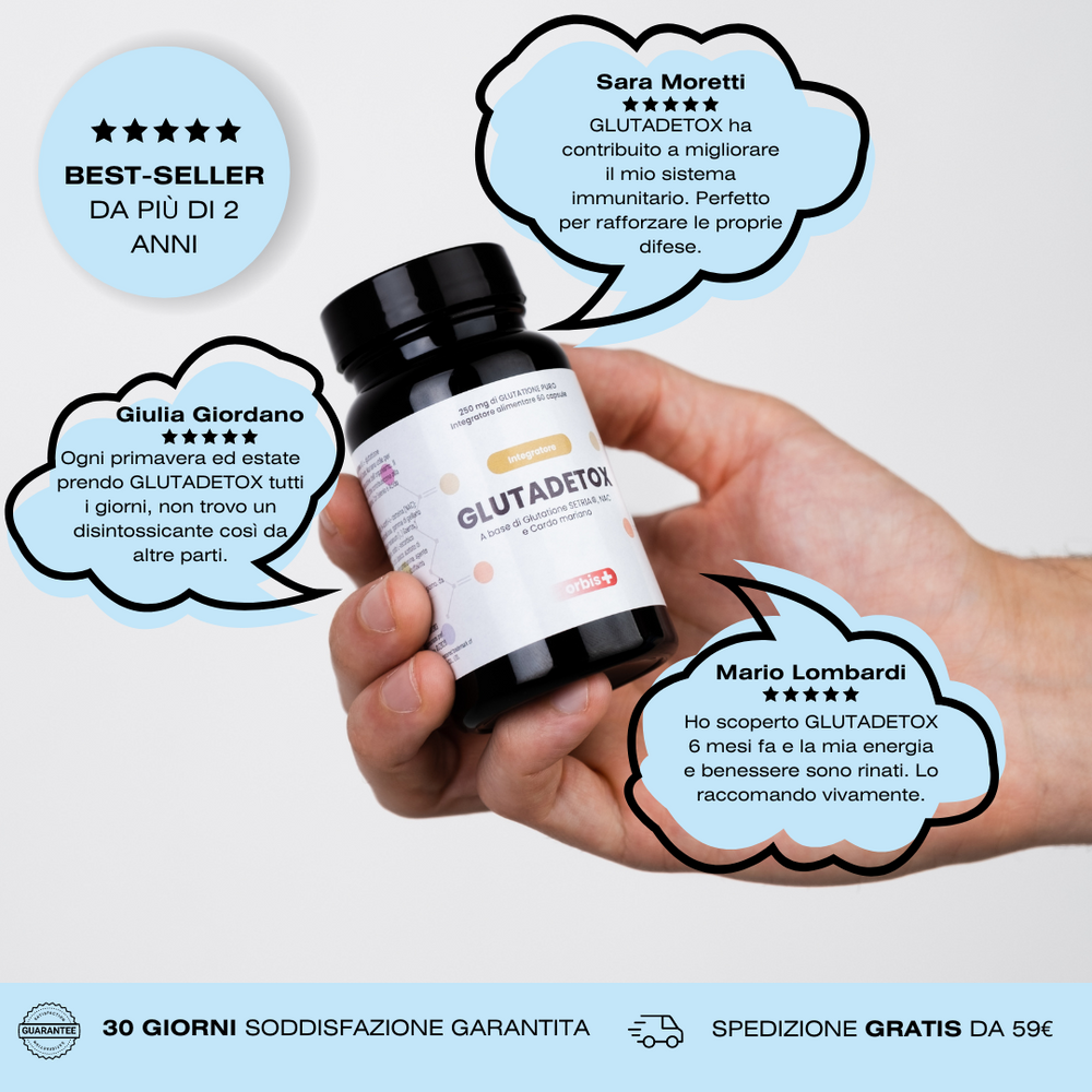 GLUTADETOX - Glutathion Setria® Pur mit NAC (60 Kapseln) - ORBIS Lifestyle