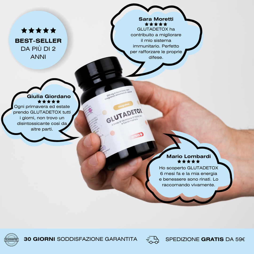 GLUTADETOX - Glutathion Setria® Pur mit NAC (60 Kapseln) - ORBIS Lifestyle
