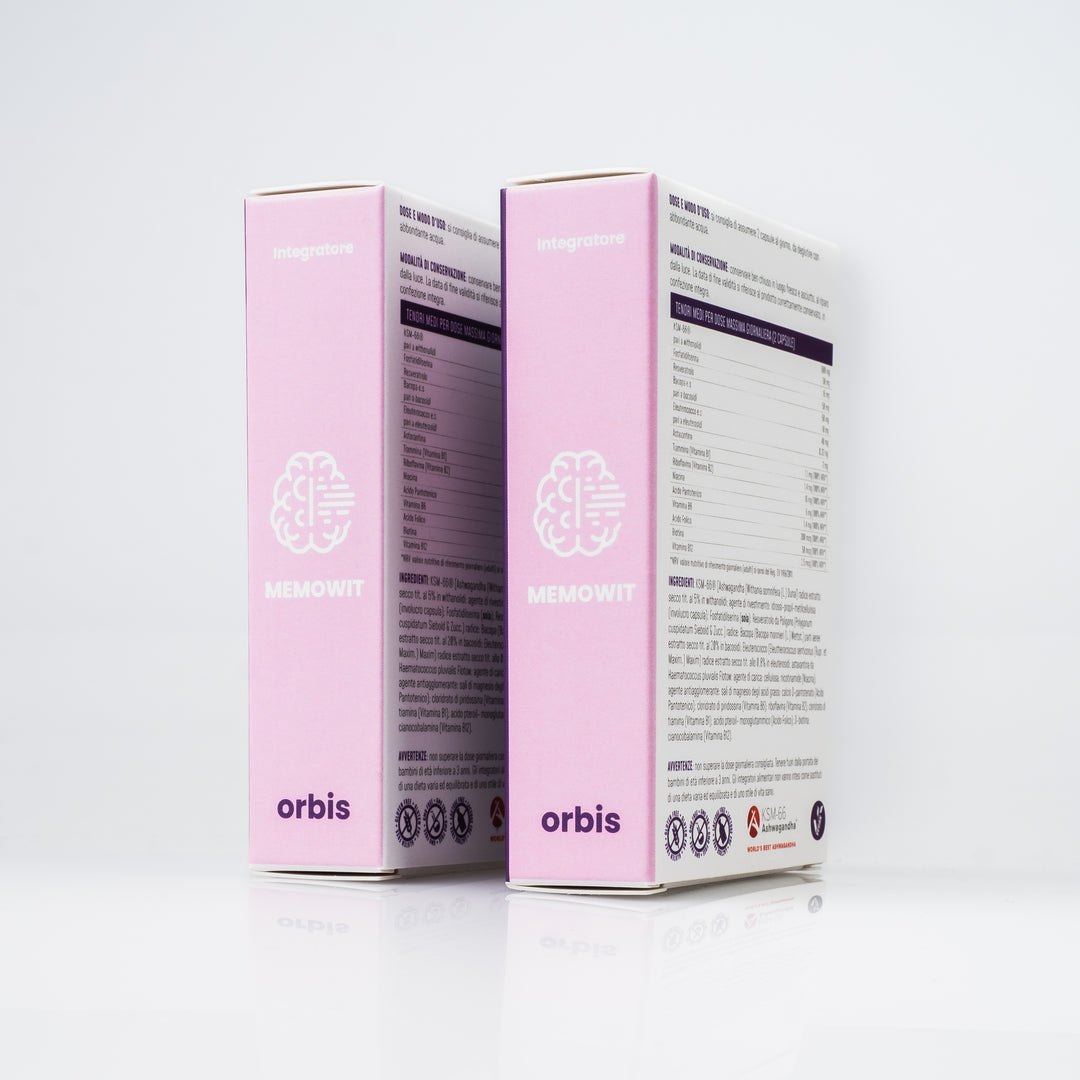 MEMOWIT - Ashwagandha KSM-66® und Vitamin B12 (30 Kapseln) - ORBIS Lifestyle