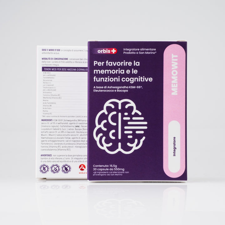 MEMOWIT - Ashwagandha KSM-66® und Vitamin B12 (30 Kapseln) - ORBIS Lifestyle